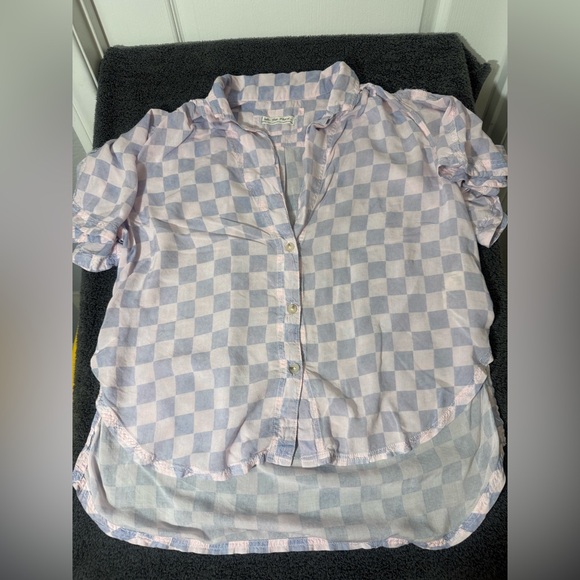 We The Free Tops - We the Free Oversized Pink & Purple Checkered Button Down Shirt- Size XS up to L
